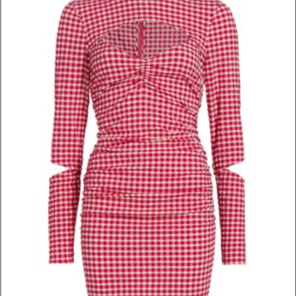 GANNI Seersucker Cut Out Minidress size 4 (36)